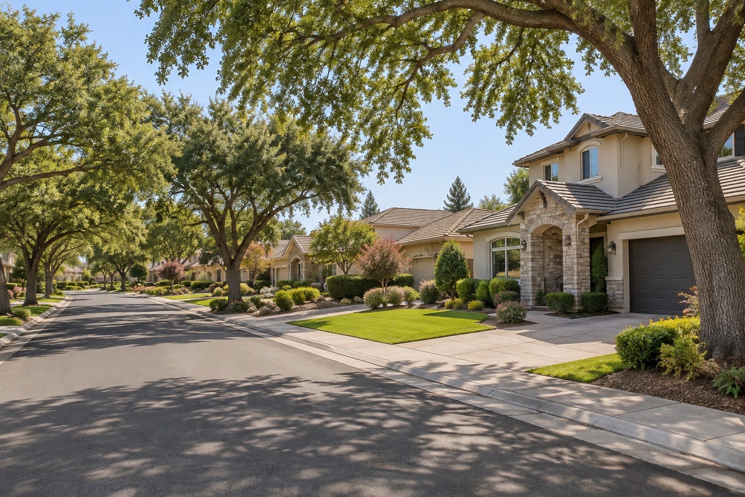 A Roseville residential street, illustrative