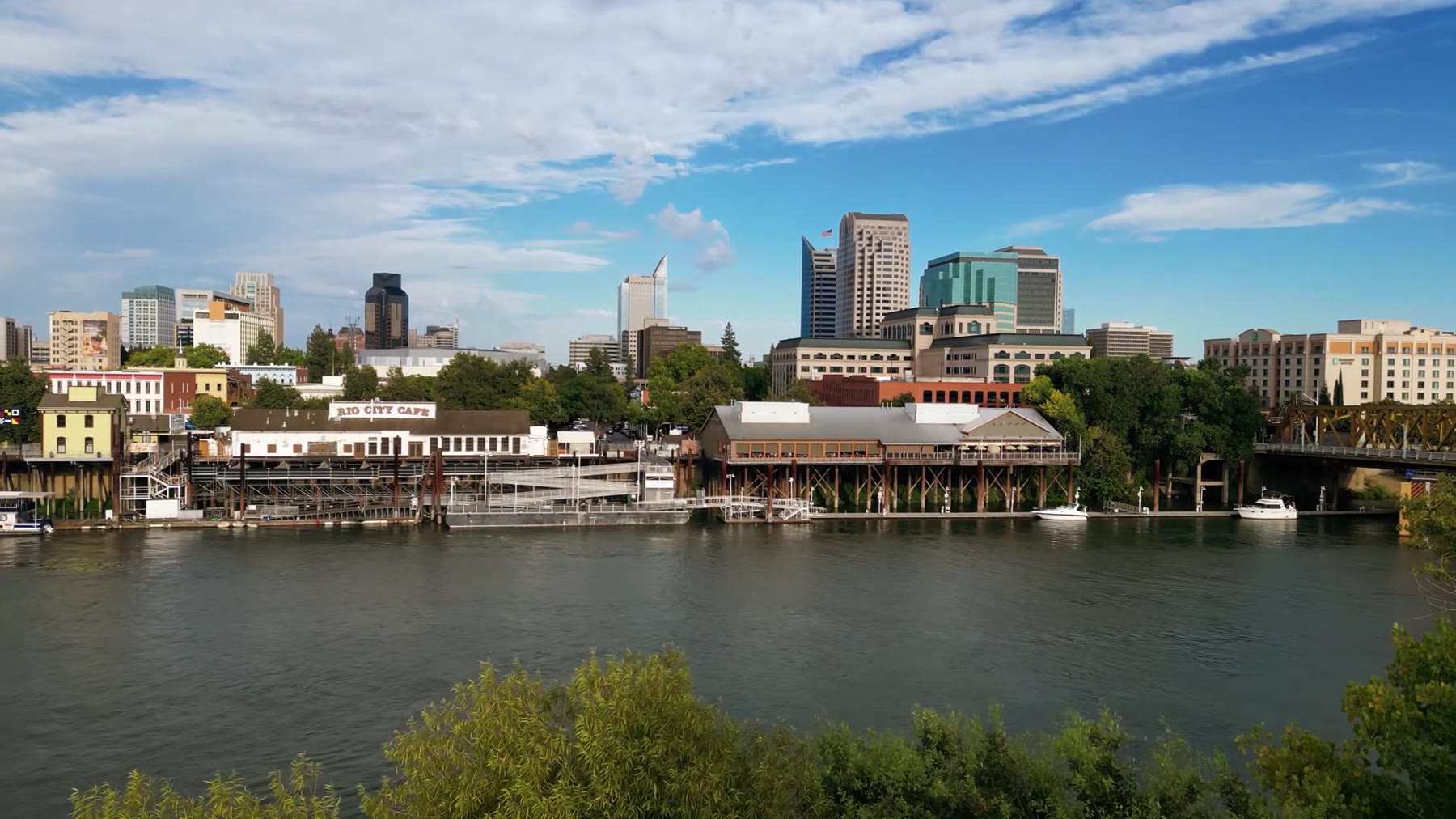 The Sacramento River and Old Sacramento waterfront